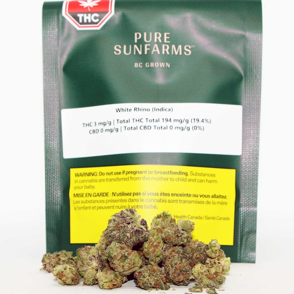 pure sunfarms white rhino review cannabis photos 2 cannibros
