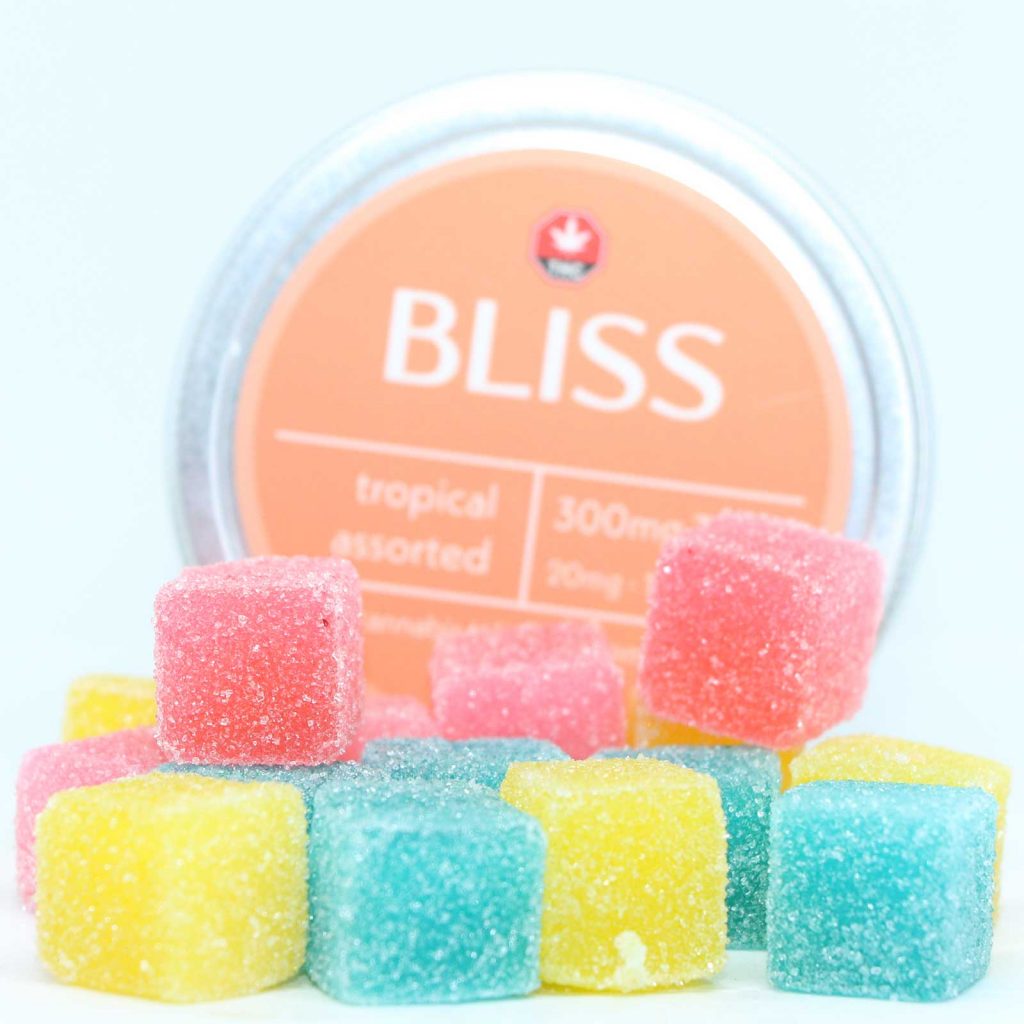 bliss thc tropical gummies assorted review photos 2 cannibros
