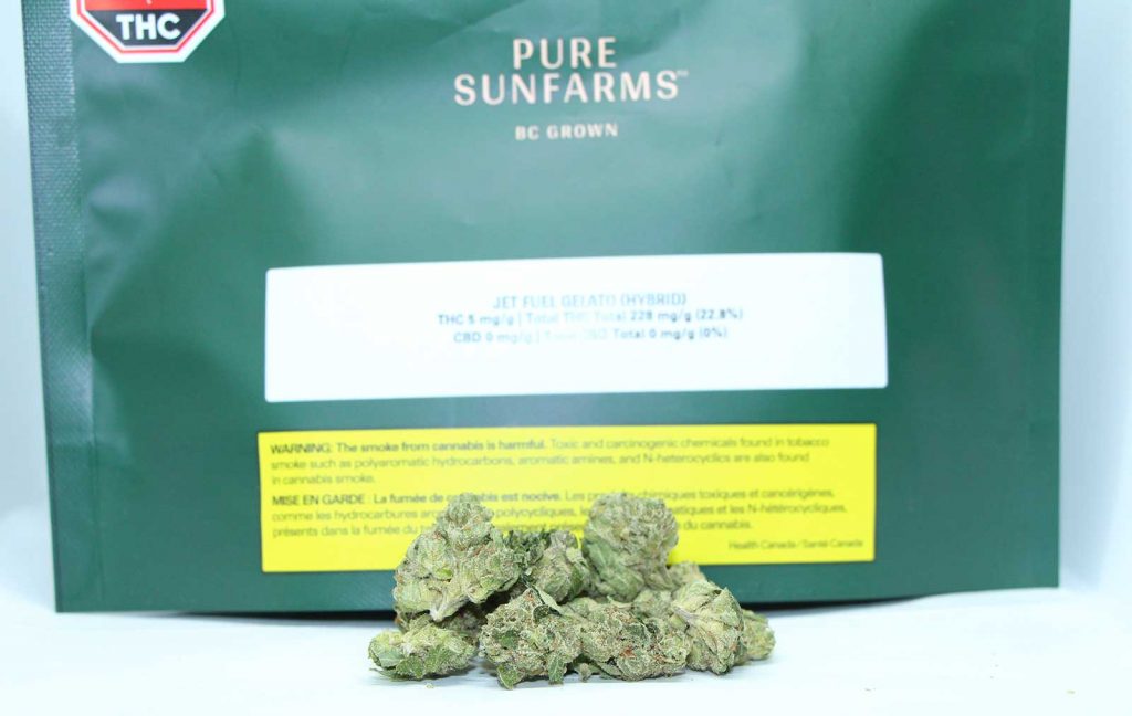 pure sunfarms jet fuel gelato review cannabis photos 2 cannibros