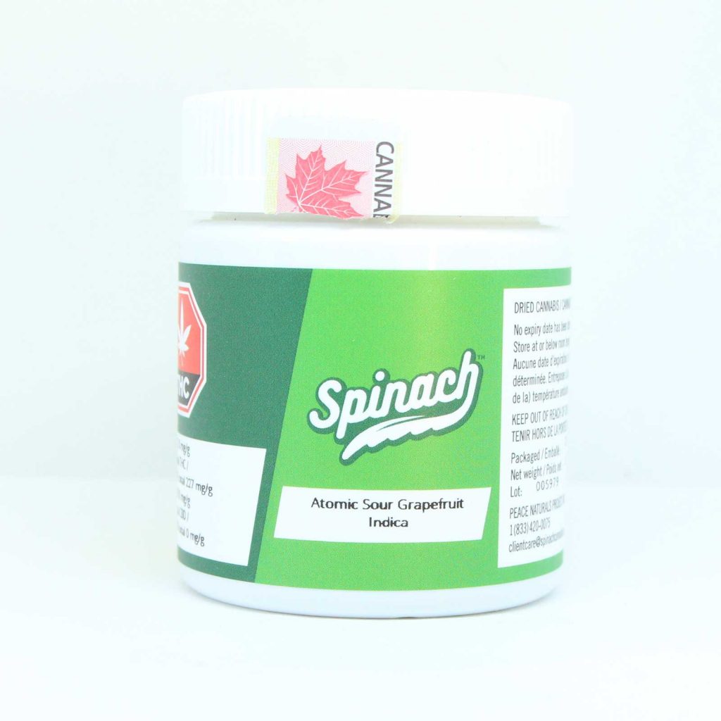spinach atomic sour grapefruit review cannabis photos 1 cannibros