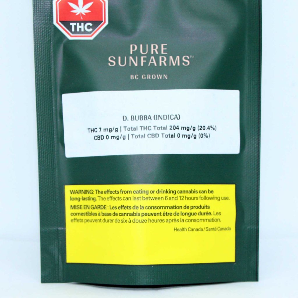 pure sunfarms d bubba review cannabis photos 1 cannibros