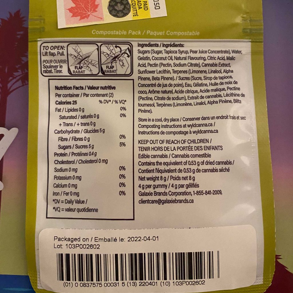 wyld real fruit pear gummies review photos 2 merry jade