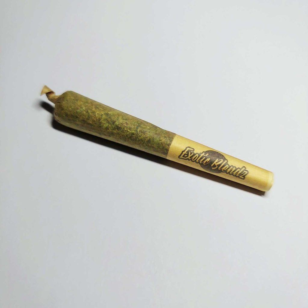 exotic blendz sherb crasher pre roll review cannabis photos 4 merry jade