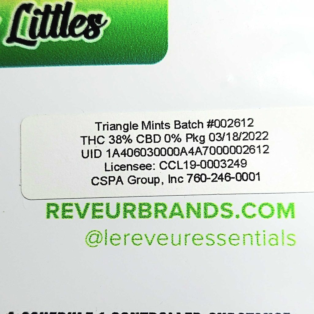 reveur triangle mints exotic littles review cannabis photos 2 merry jade