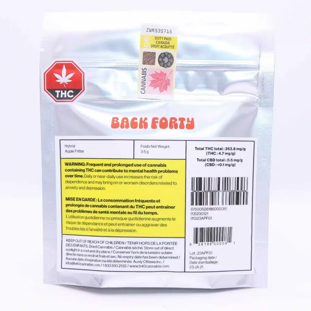 back forty apple fritter review cannabis photos 1 merry jade