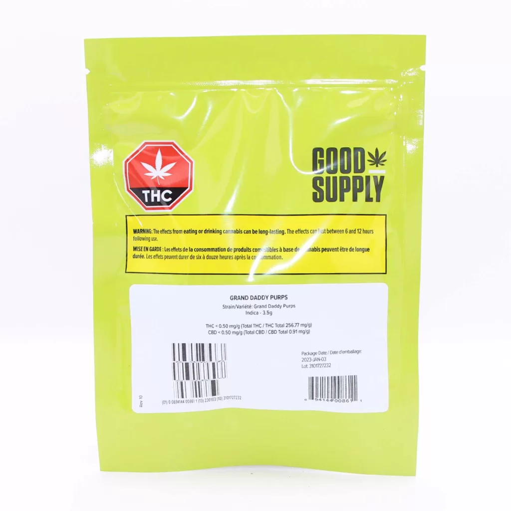 good supply grand daddy purps review cannabis photos 1 merry jade