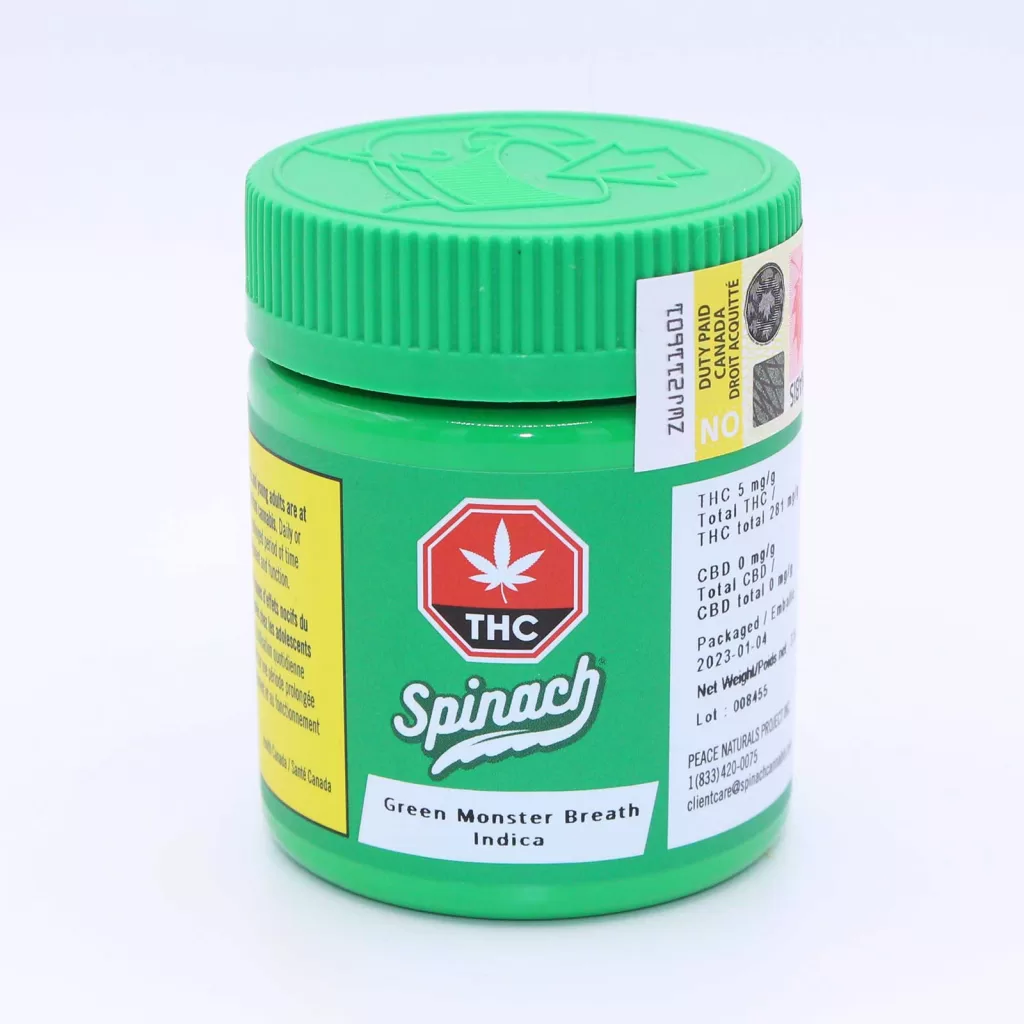 spinach green monster breath review cannabis photos 1 merry jade